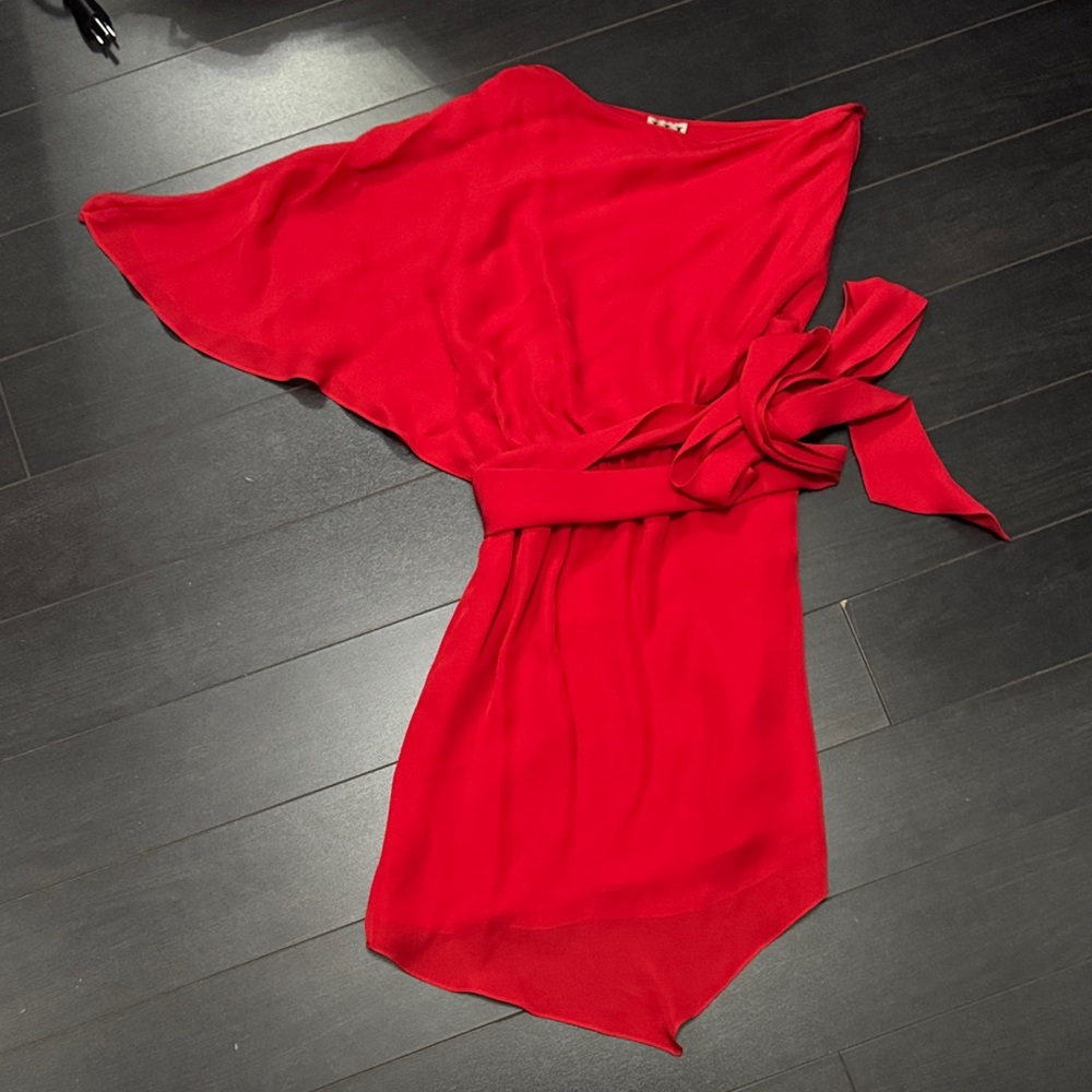 Haute Hippie Asymmetrical Red Dress